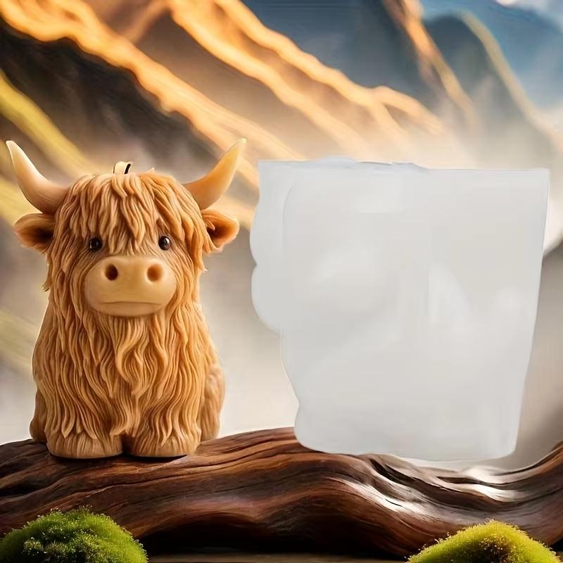 Alpine Cow Silicone Mold for Resin Casting Jewelry Making And DIY Handicrafts High-Resolution Highland Cow Design with Exquisit