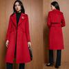 Women's High-End Double-Breasted Wool Coat: Autumn/Winter Korean Style, Mid-Length, Tall Fit, Goddess Temperament