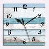24 Cm Fashion Originality Wooden Square Wall-mounted Clock Quiet Desk Clock for Kitchen Office Living Room Study Dining Room