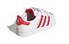 Adidas Originals SUPERSTAR CF Abrasion Resistant Low top Toddler Shoes White Red Infant And Toddler GV8863