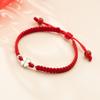 Red Rope Clover Bracelet