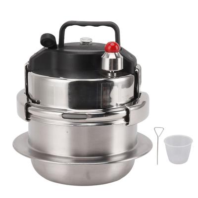 Mini Outdoor Pressure Cooker Three Layer Fast Heating Time Saving Stainless Steel Pressure Cooking