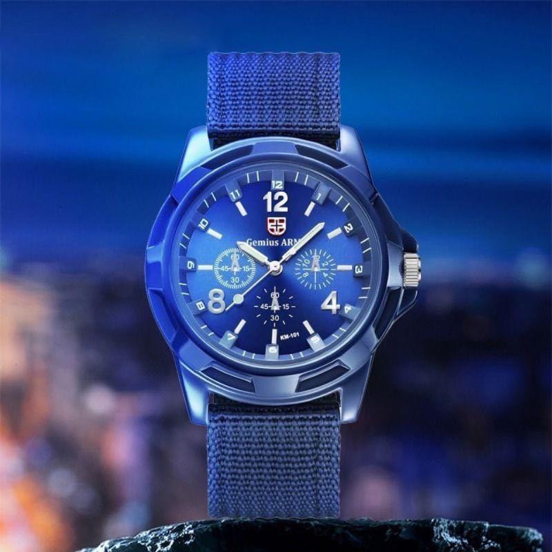Stylish Multifunctional Outdoor Men's Watch With Luminous Dial And Quartz Movement