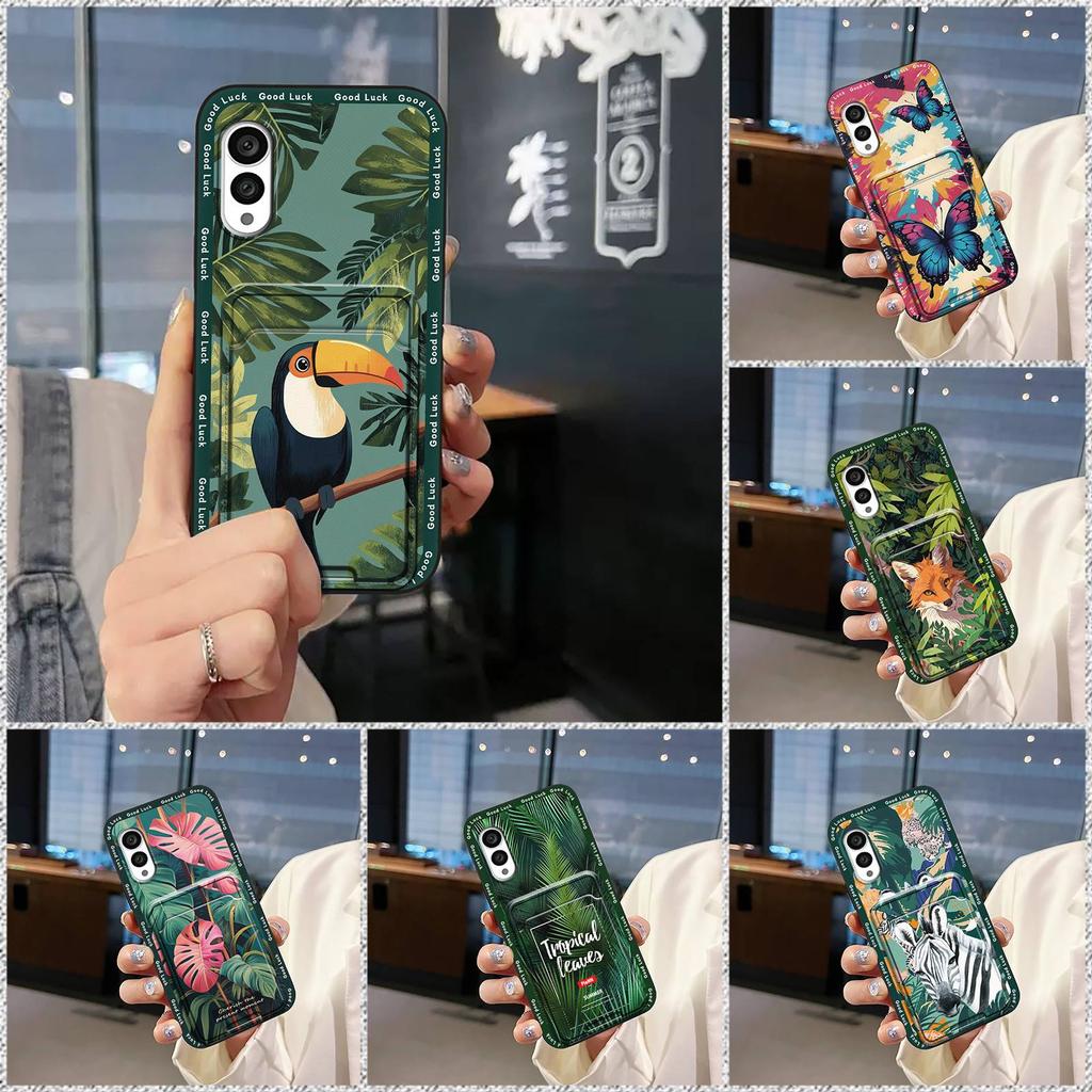 Card slot Durable Phone Case For FCNT/Fujitsu Arrows N F-51C Cover Fashion Design Silicone Shockproof Anti-dust TPU Cute