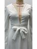 2025 French Style White Satin Evening Dress - Slimming, Elegant Long Skirt