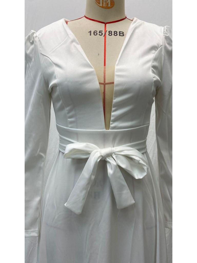 2025 French Style White Satin Evening Dress - Slimming, Elegant Long Skirt