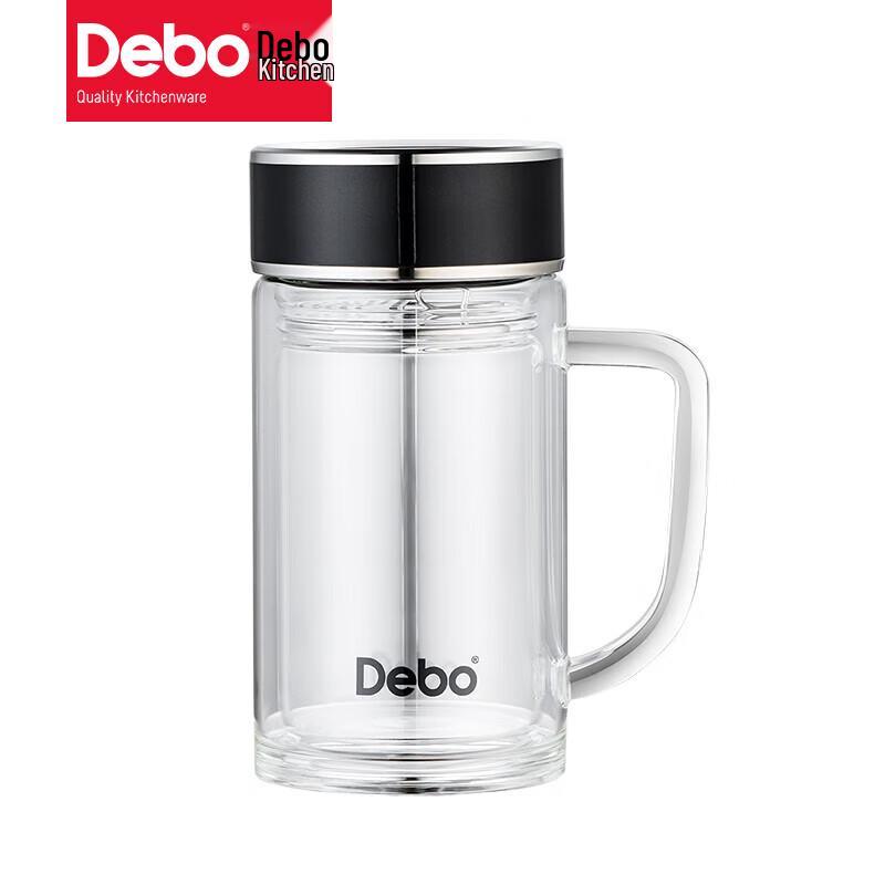 Debo Lavende Double-Wall Glass Tea Infuser Mug