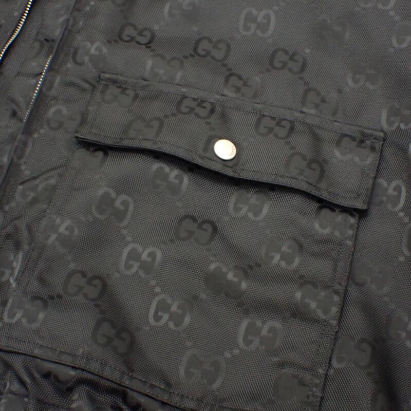 Gucci 631105 ZAEBN 1000 Parker Black Nylon Mens