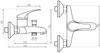 Basic wall-mounted bathtub faucet, chrome