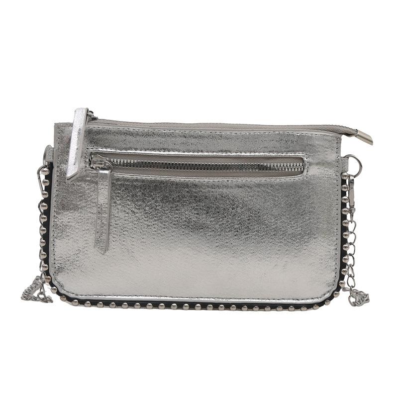 New Temperament Fashion Design Solid Color Retro Fresh Texture Shoulder Envelope Bag Chain Messenger Bag