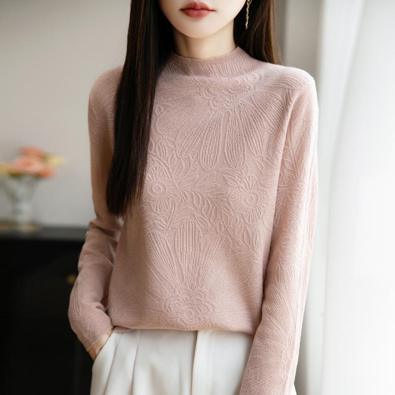 Women S Loose Half Turtleneck Pullover Knit Sweater For Inner Wear