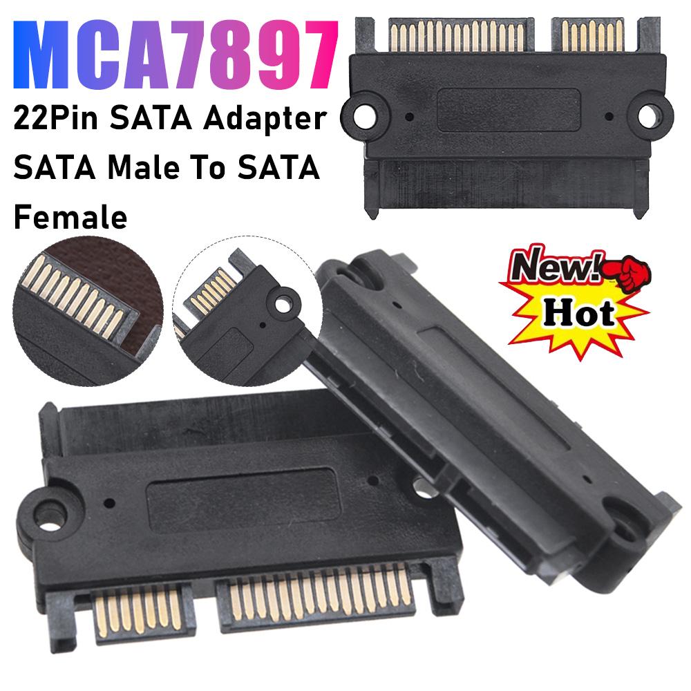 1-20PCS SATA Male To Female Power Data Converter 22Pin 7+15 Male To Female SATA To SATA Converter SATA To SATA Adapter