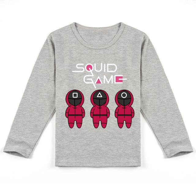 Squid Game 3D Printed Long Sleeved T-shirt  Game Picture Unisex Y449