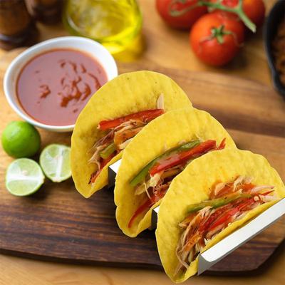 Edelstahl Taco Halter Doppelseitige Tortilla Ablage Burrito Halter Taco Präsentationsständer für Sandwiches Waffeln