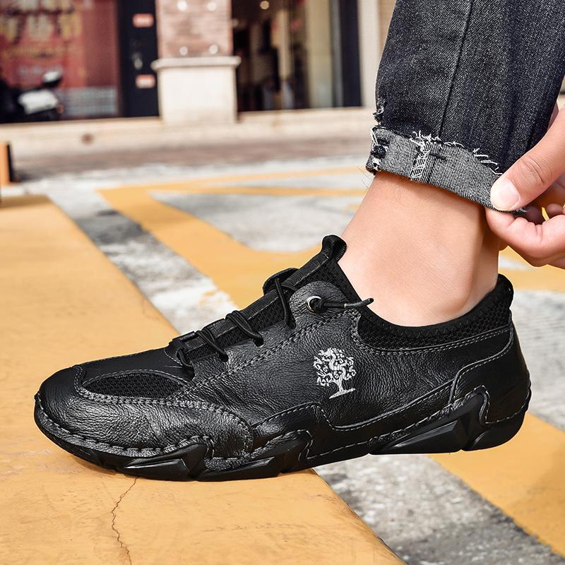 Herrskor Casual Andningsbara Utomhusskor Herr Bekväma Lätta Herrskor Klassiskt Märke Läderskor Casual Sneakers Stor Storlek 38-47