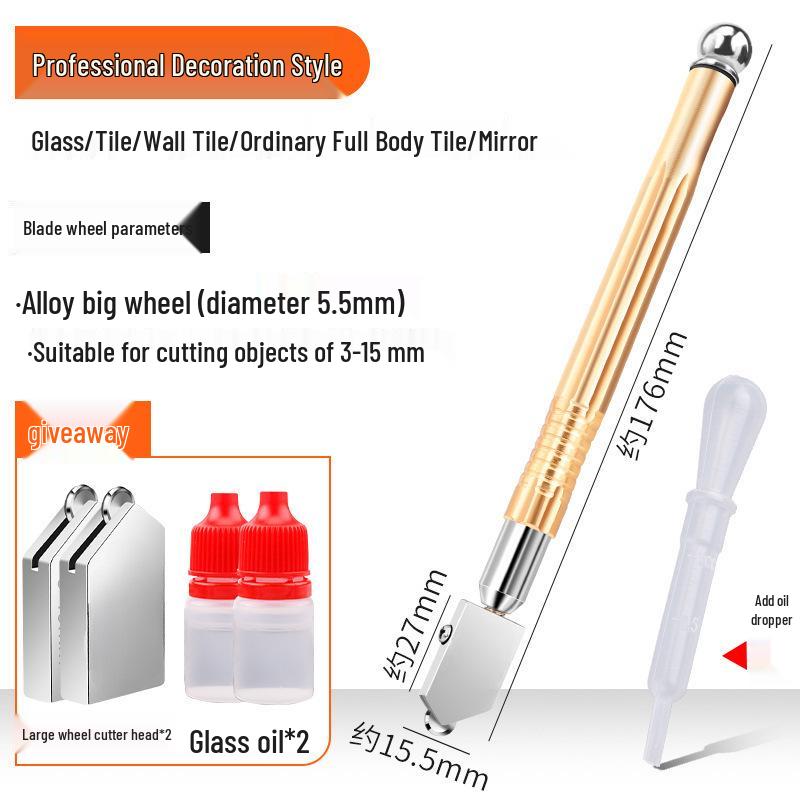 Diamond Glass Cutter for Thick Mirrors and Tiles
