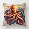 Marine Life Theme Pillow Case Home Living Room Sofa Decorative Cushion Cover Machine Washable Beach Style