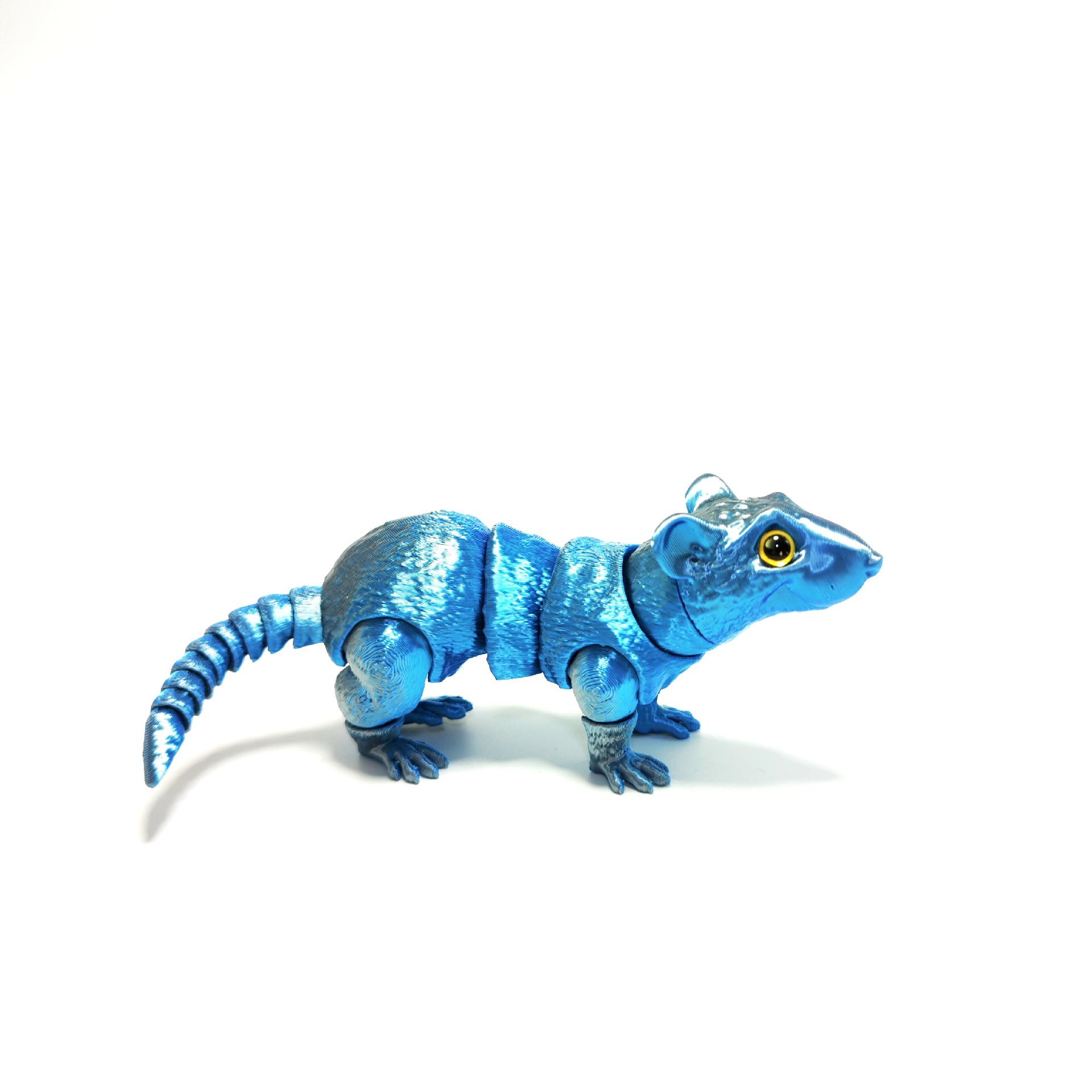 3D Printed Articulated Mouse Toy - Creative Animal Stress Relief Decoration Gift