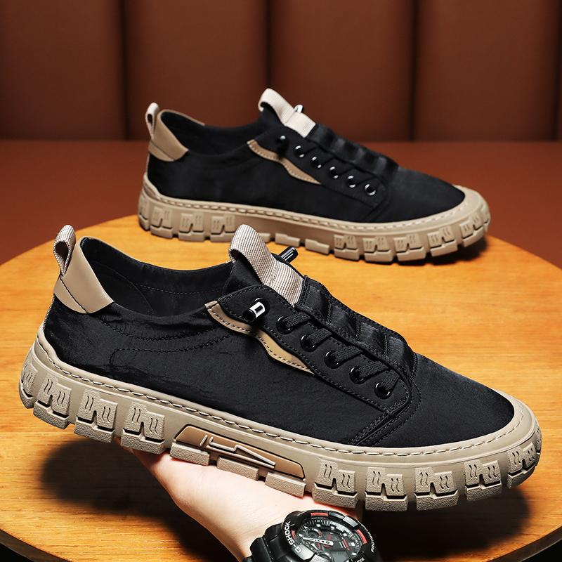 

Men Sneakers Breathable Casual Shoes Men s Lace Up Slip on Walking Flats That s Shoes Male Vulcanized Shoes Men s Shoes 8.5 чёрный