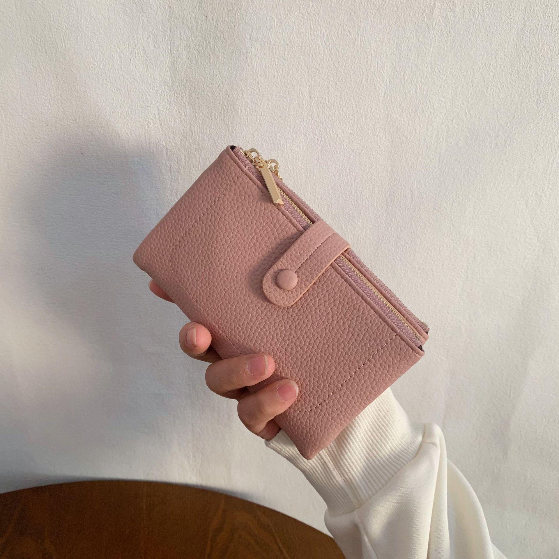 

Новые женские кошельки среднего и длинного размера, клатчи, купюры большой вместимости и отделения для множества карт. розовый