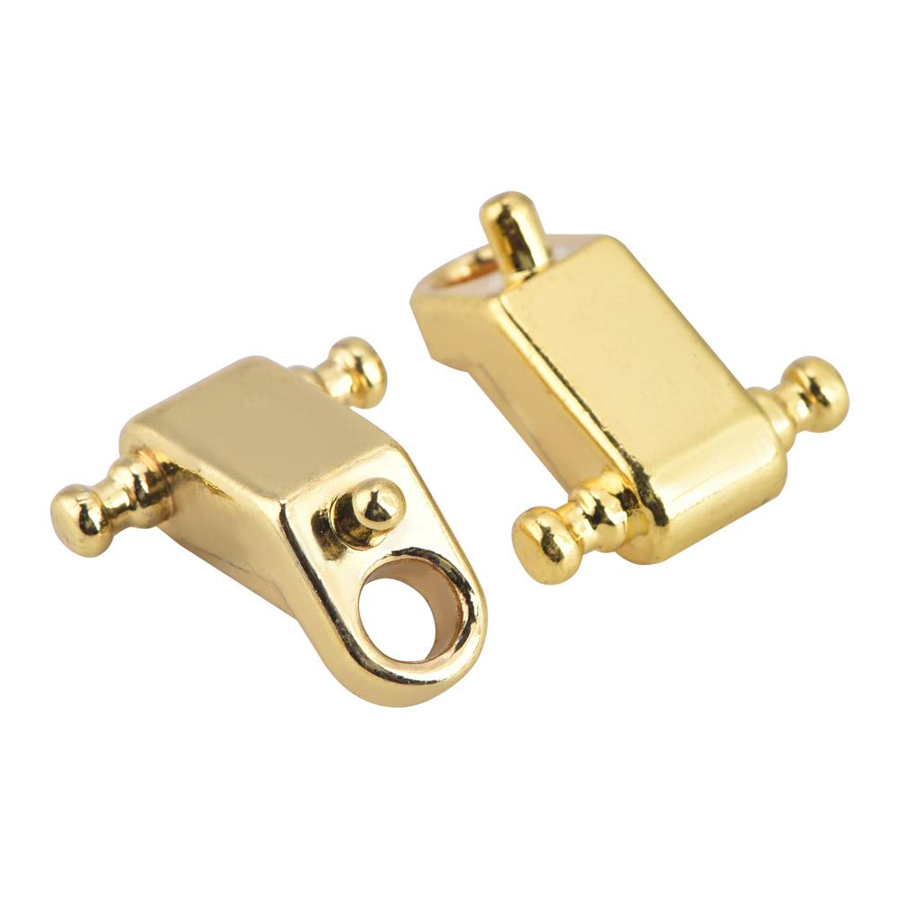 2PCS Roller String Tree Retainer with Screw Accessory for Electric Guitar Bass (Gold)