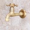Crane Antique Brass Water Tap Long Faucet Tap Vintage Single Handle Faucet  For Washing Machine