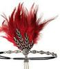 1920s Feather Headband with Rhinestones: Bachelorette Party & Masquerade Accessory