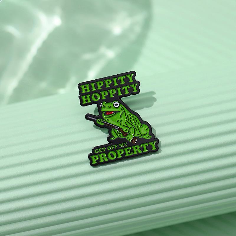 Green Alloy Adorable Brooch Featuring A Cartoon Frog Design Ideal For Fashion Accessories