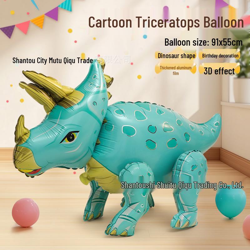 Cartoon Dinosaur Heart Aluminum Foil Balloon for Children s Birthday Party Decoration