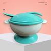 PP Material Baby Tableware Set: Non-Spill Suction Bowl with Temperature-Sensitive Spoon