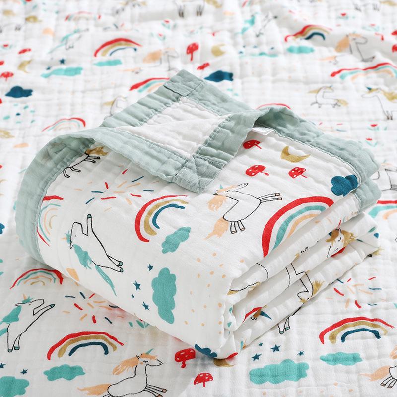 Baby Six-Layer Gauze Cotton Towel & Quilt – Spring/Summer Toddler Blanket