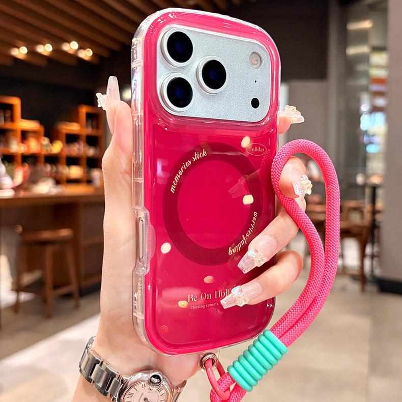 for  Candy Color Contrast Lanyard Case for For Iphone 17 16 1 14 Pro Max 13 12 Air Hand Wrist Strap Bumper Shockproof Cover