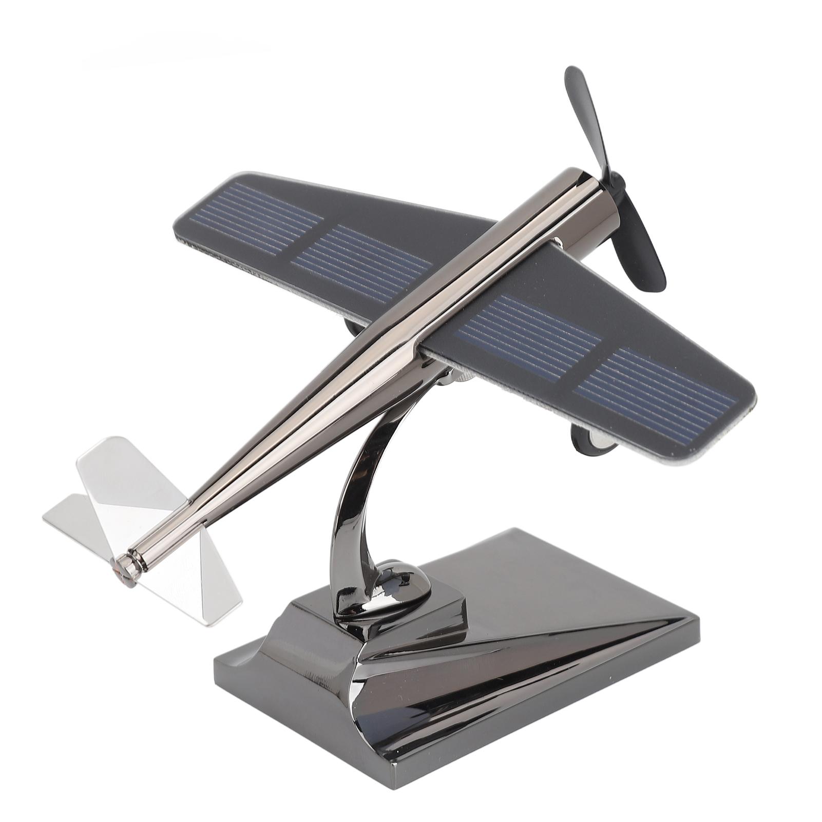 

Солнечный самолет вращающиеся пропеллеры цинковый сплав пластик простая сборка солнечный самолет для автомобиля