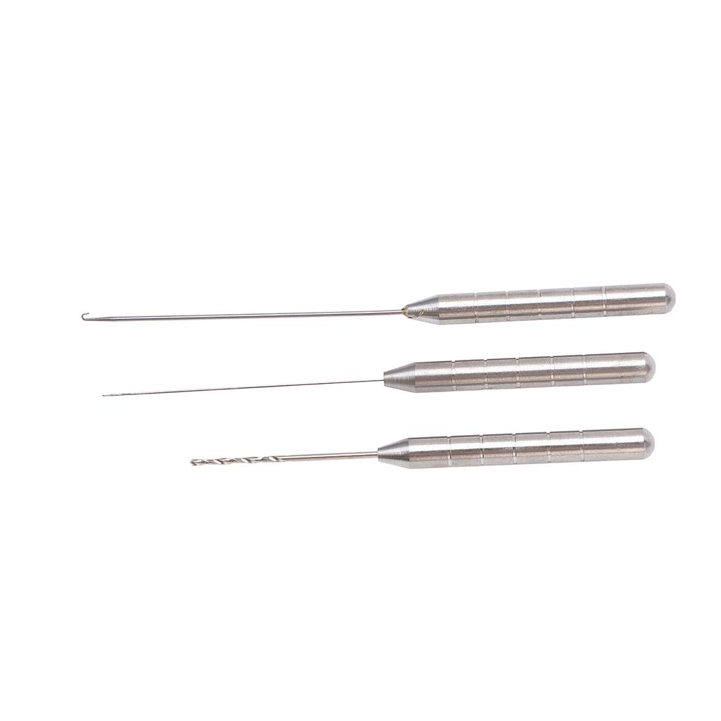 Fishing Bait Needle Set 3 in 1 Combo Set Aluminium Alloy Carp Fish Drill Tackle Rigging Tool Kit