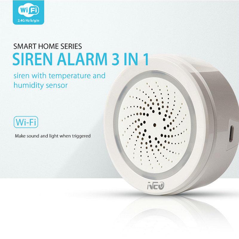 Graffiti WiFi Smart Temp & Humidity Sensor with Sound & Light Alarm