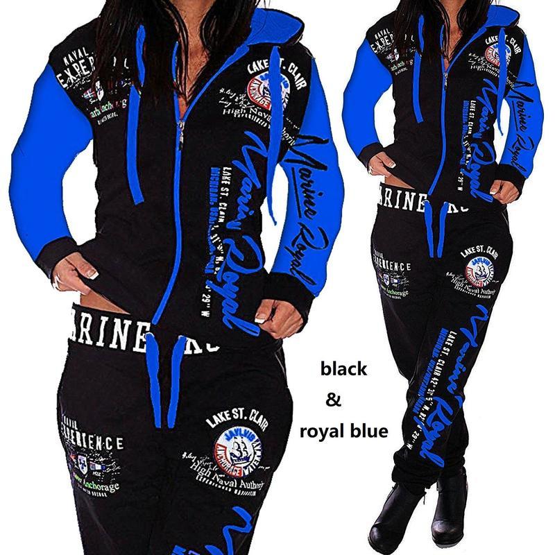 Modische Damenbekleidung, Damen-Trainingsanzug mit Kapuze, bedruckt, modische Sets, Sportbekleidung, sportliche Sets