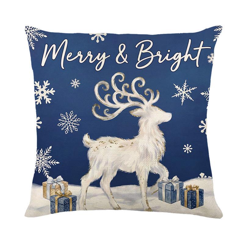 Christmas pillow cover digital printing cushion Christmas theme sofa pillow