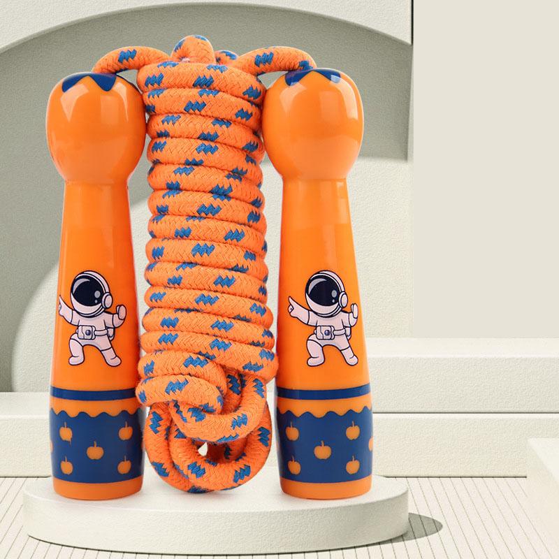 New Children Adjustable Cotton Jump Ropes Sport Fitness Lovely Cartoon Skipping Handle Fillet Design Outdoor Sports Exercise Toy
