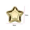 10pcs Five-pointed Star Paper Plate Golden Silver Cake Tray New Dinner Plate  Party Supplies