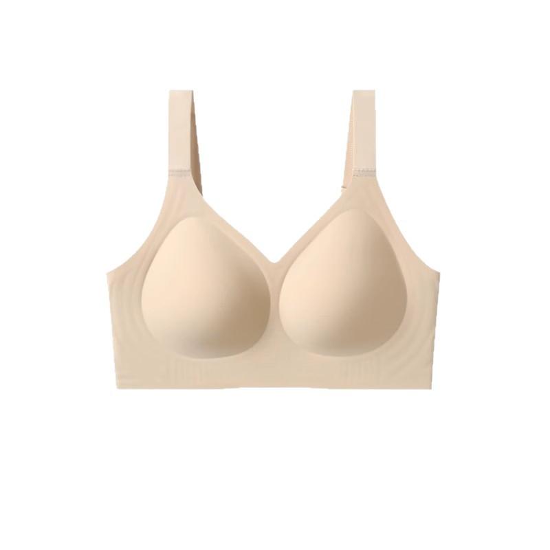 Women Plus Size Seamless Wireless Bra Big Bust Lift Up Wide Strap Full Support Comfort Bralette M-5XL