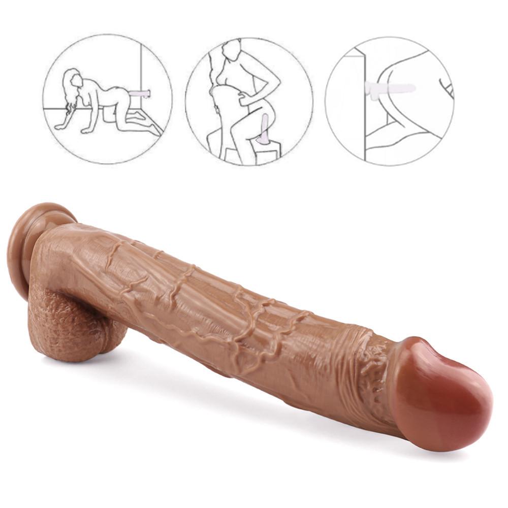 Super měkký pocit realistický tlustý dildo penis simulovaný lékařská sexuální hračka pro dospělé pro ženy masturbátory přísavka 18+ obchod pro dospělé