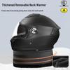 Electric Motorcycle Helmet with Detachable Neck Warmer - Windproof, Winter Warm, Full Face for Men and Women