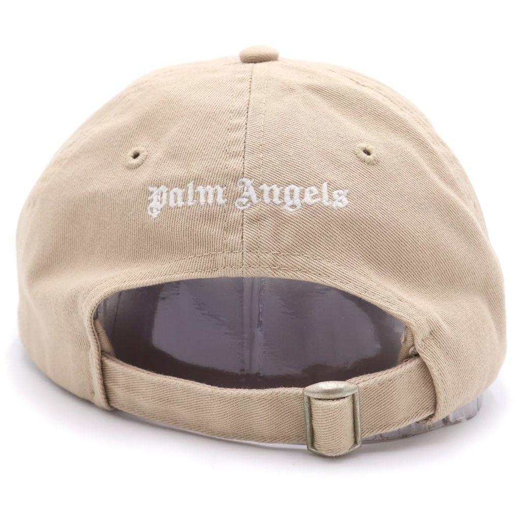 Used Palm Angels Logo Embroidery Cotton Cap PMLB003C99FAB001 Beige