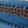 Luxury Fine Flannel Quilted Bed Head Cover Lace Edge Short Plush All-inclusive Headboard Cover Elegant Protective Cover