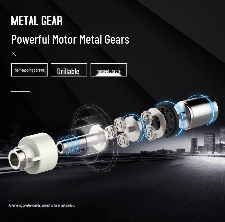 Rechargeable Multi-Functional Electric Screwdriver, Foldable Mini Hand Drill Gun Set