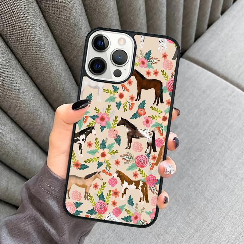 Horse Pony Painted Phone Case For iPhone 17 Air 16 16e 15 13 14 Pro Max 11 12 Plus 2022 MAX Shell Cover coque