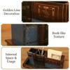 Vintage Pen Holder Organizer, Luxury Desktop Storage Box for Home Study Desk Decor Gift