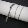 Lord Series Rings Excalibur Broken Sword Necklace Punk Metal Pendant Collections Film The Lord Narsil Jewelry Fans Gift