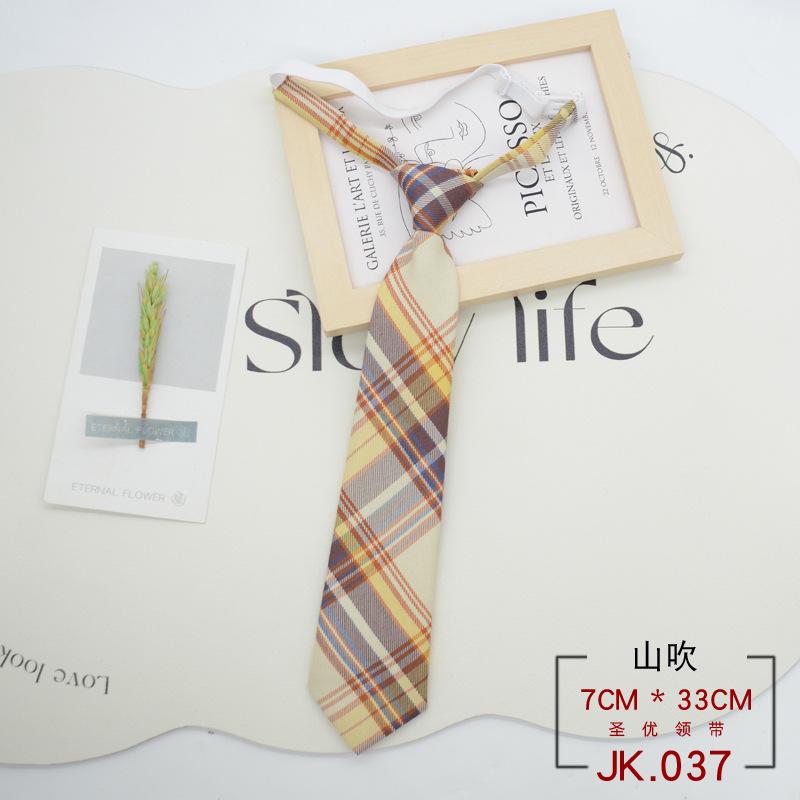 Tie Plaid Women Free Knotting Student College Style Japanese Short Uniform School Uniform Accessories Lazy