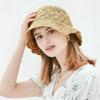 Hollow Straw Hat Women's Beach Summer Cool Hat Sun Hat Sunscreen Fashion Bucket Hat Sun Hat Foldable Hat